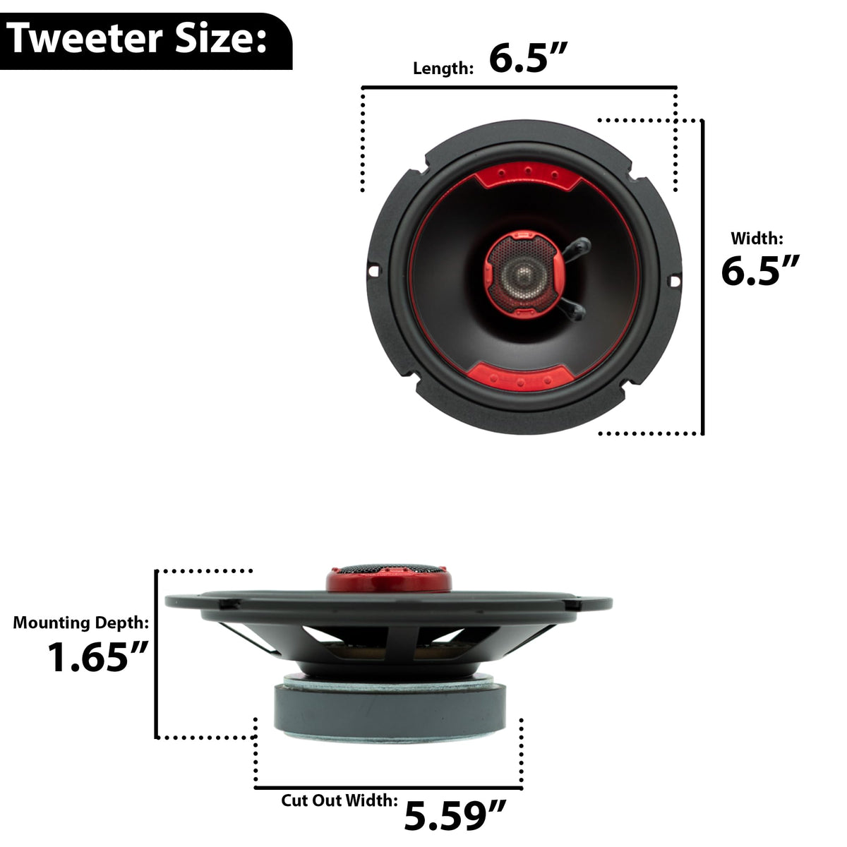 MB Quart XK2-116S 6.5" Slim-Mount Coaxial Speakers