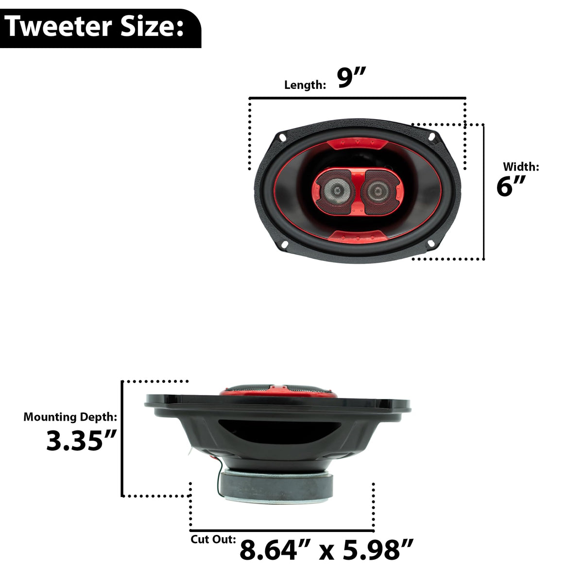 MB Quart XK2-169 6x9" 2-Way Coaxial Speakers