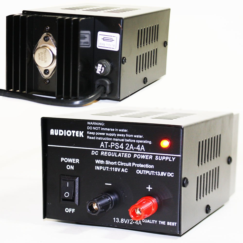 Audiotek AT-PS4 13.8V 4A DC Regulated Power Supply
