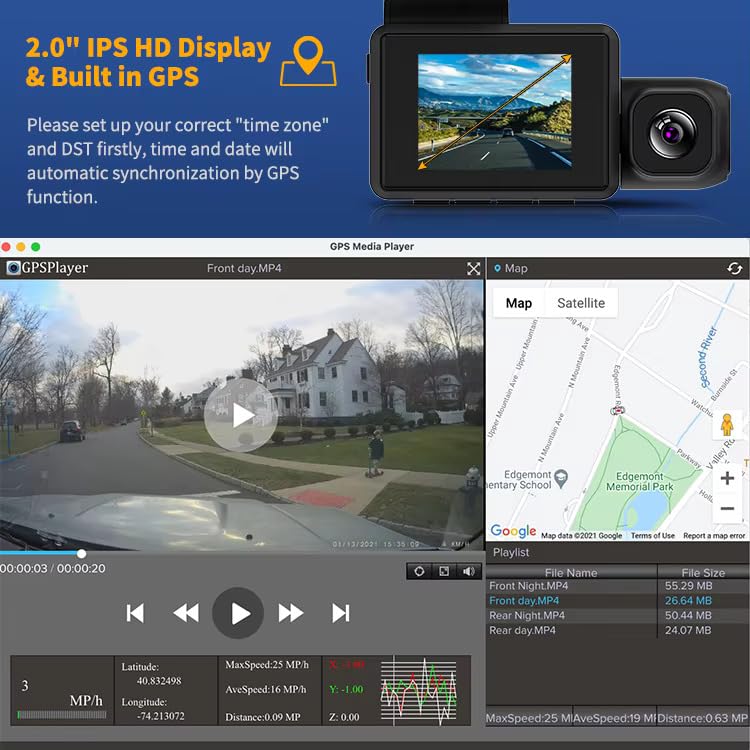 Xtremevision G-444WCH 3-Channel 4K Dash Cam