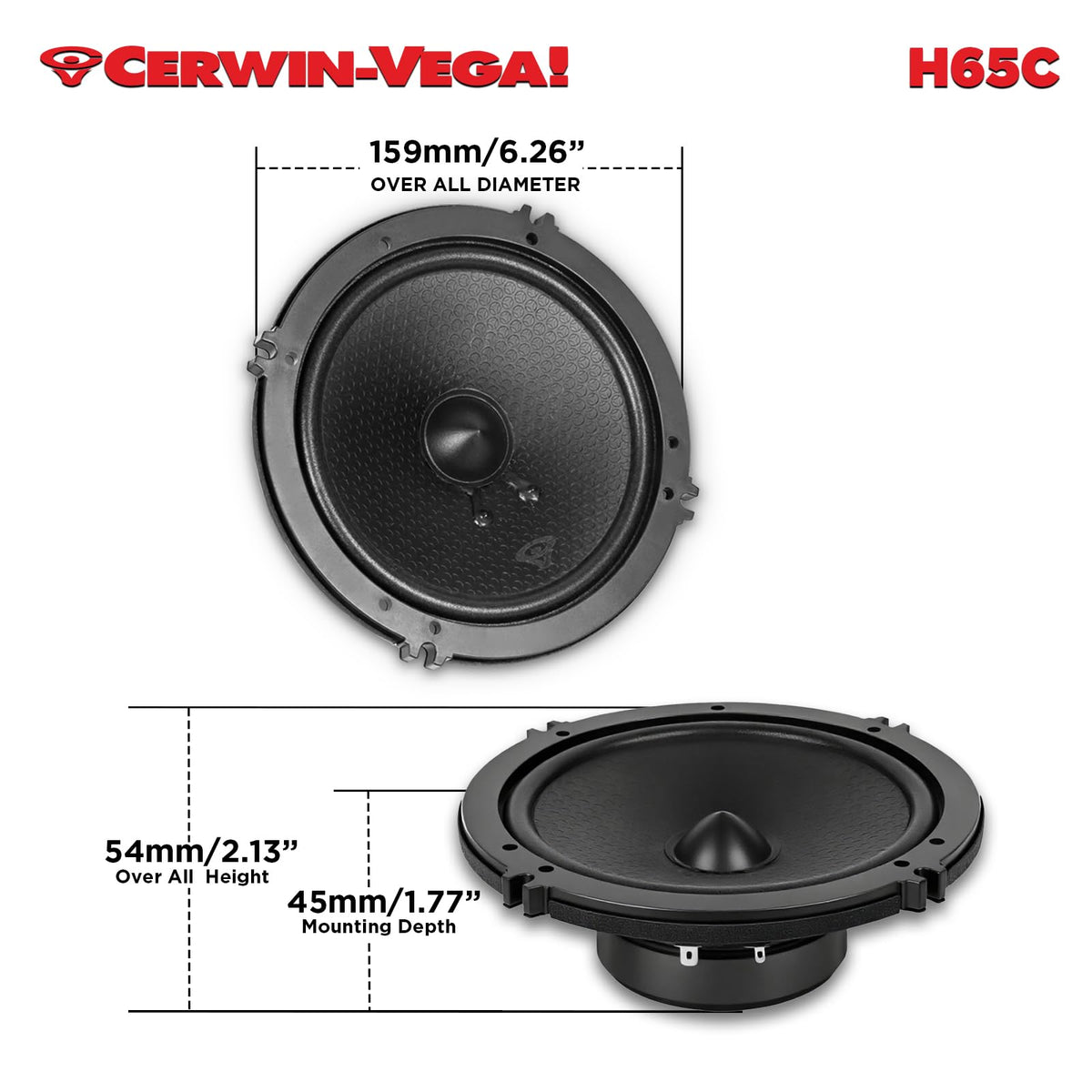 Cerwin-Vega H65C 6.5" 2-Way Component Speaker Set