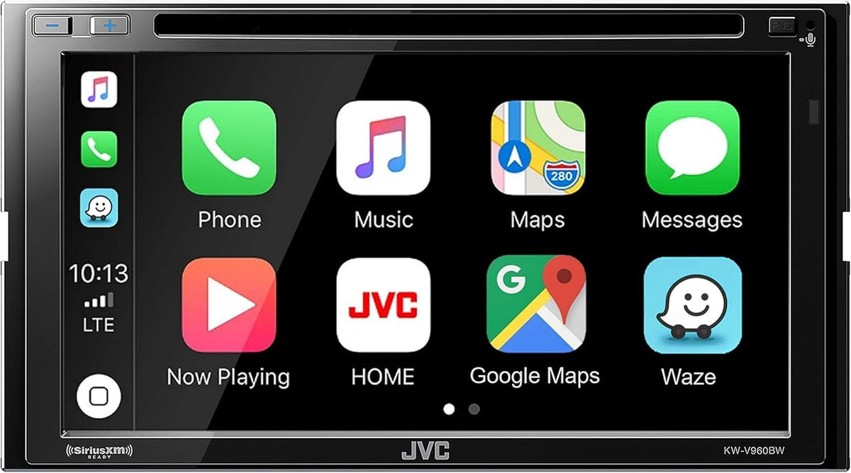 JVC KW-V960BW 6.8" Double DIN DVD Receiver With Wireless CarPlay