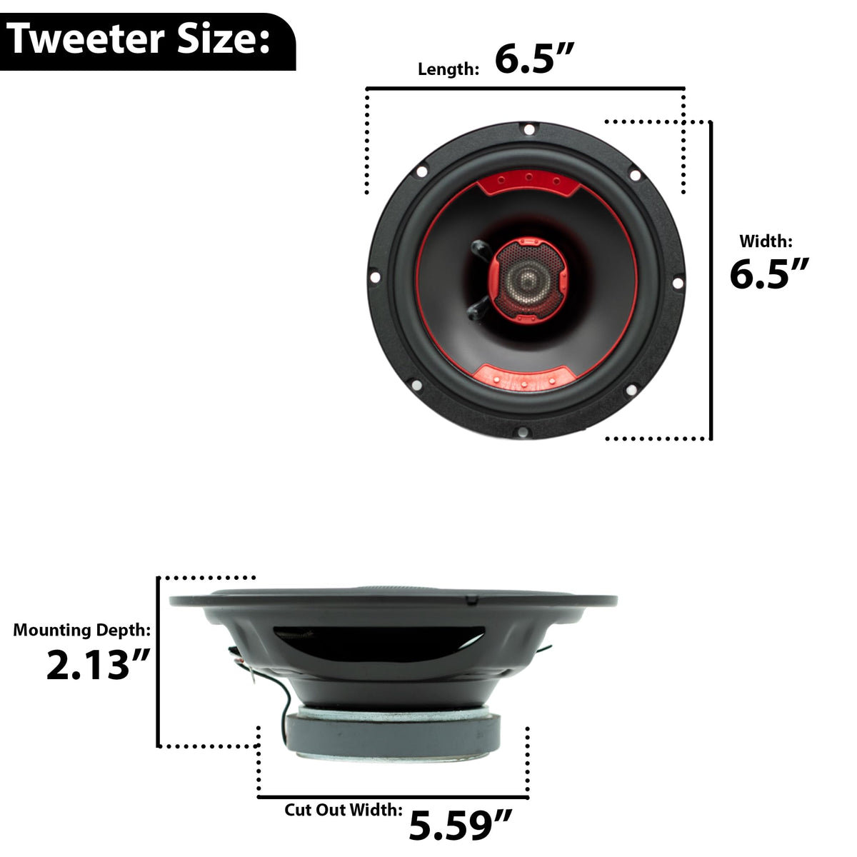 MB Quart XK2-116 6.5" 2-Way Coaxial Speakers