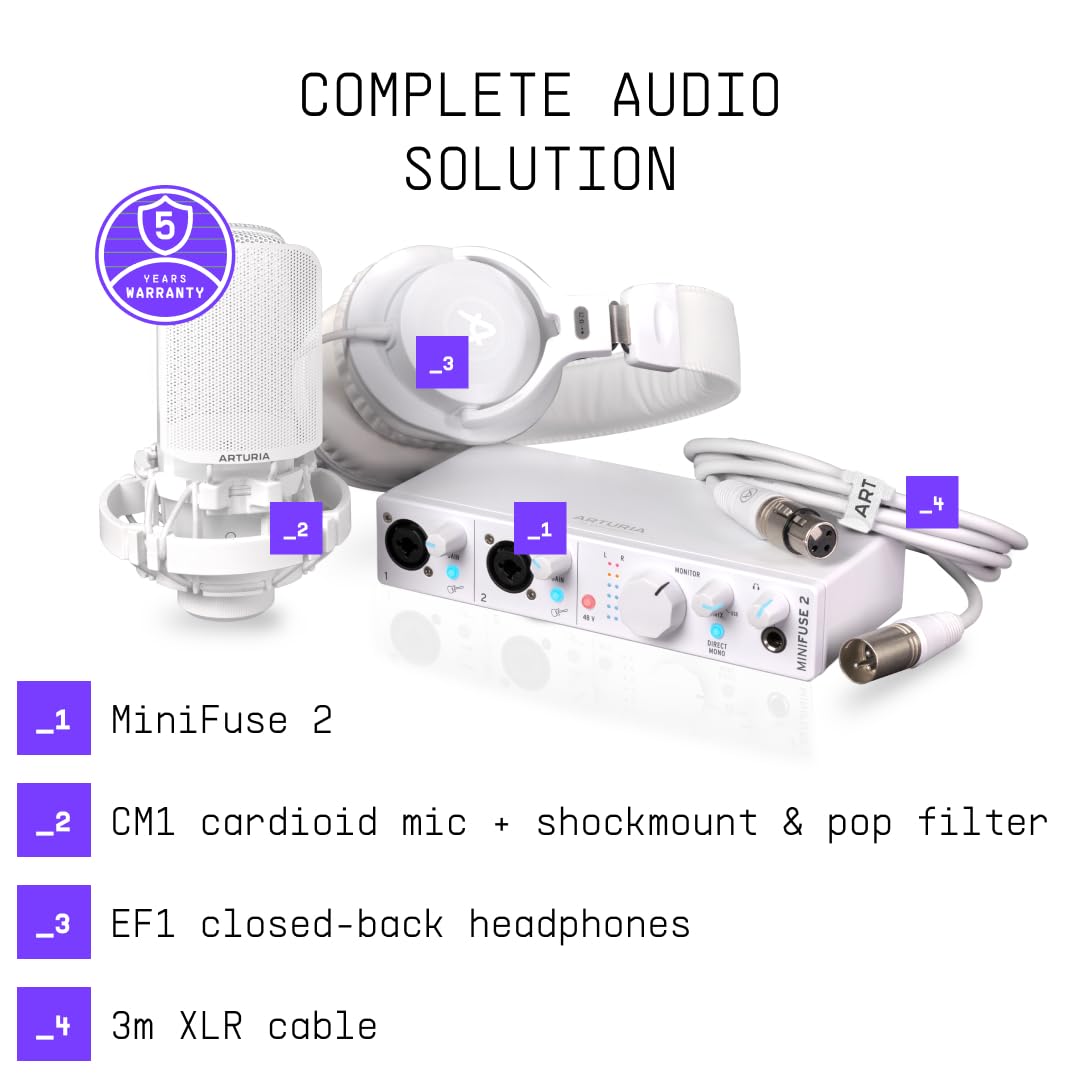 Arturia Minifuse USB Audio & Midi Interface, Minifuse Recording Pack