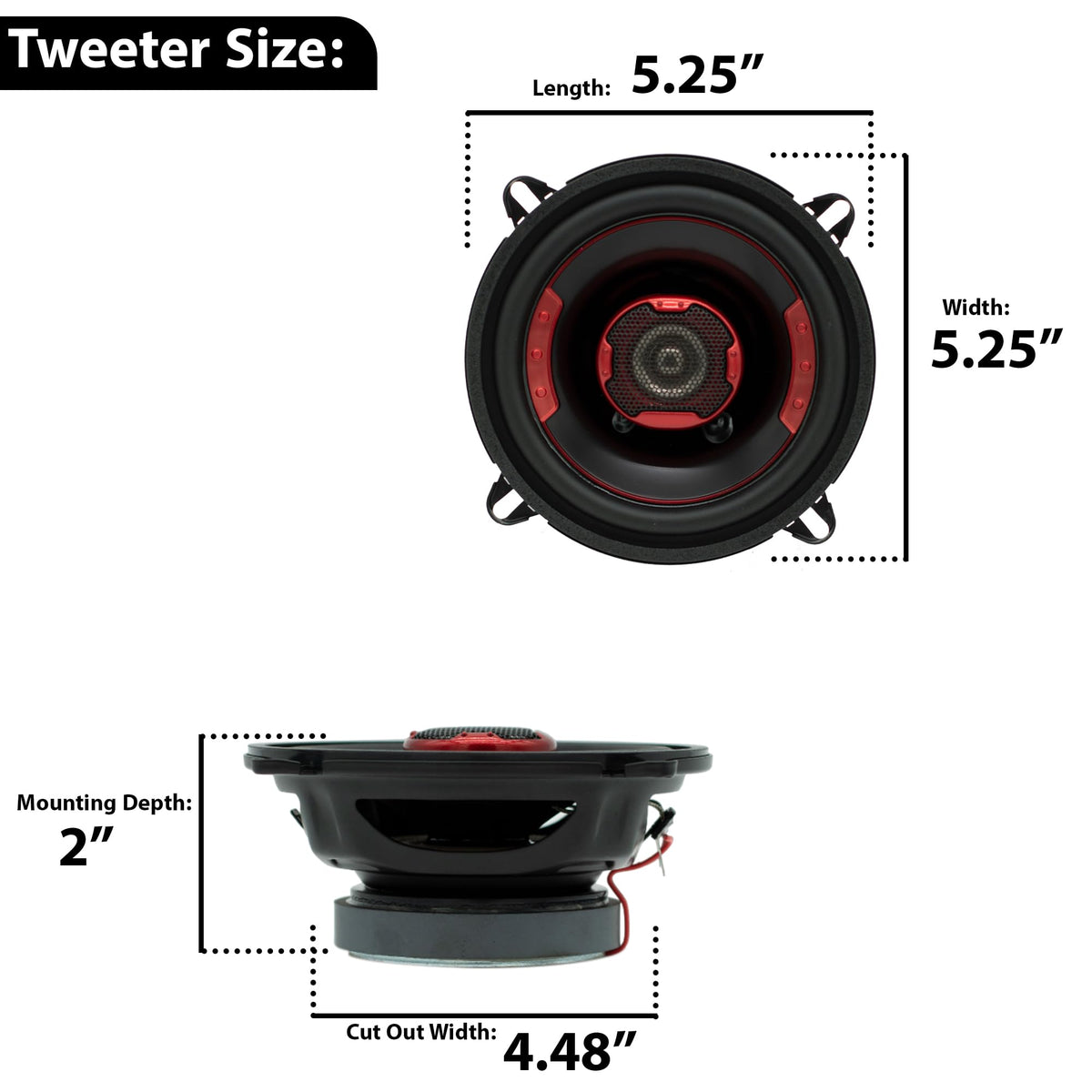 MB Quart XK2-113 5.25" 2-Way Coaxial Speakers