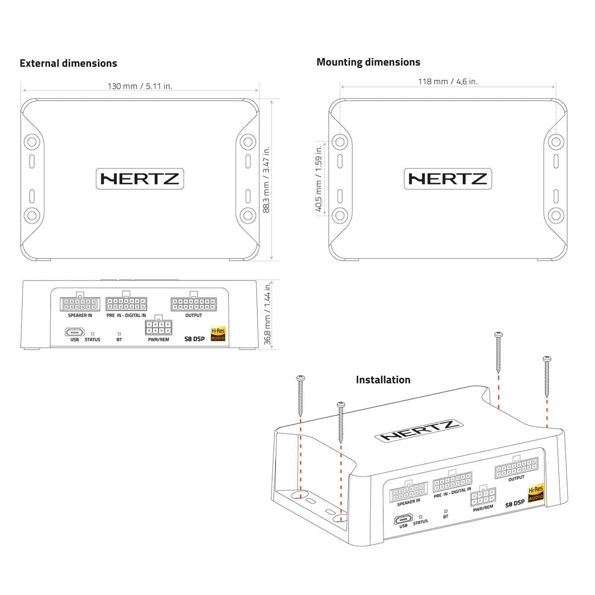 Hertz S8 DSP 8-Channel Digital Signal Processor