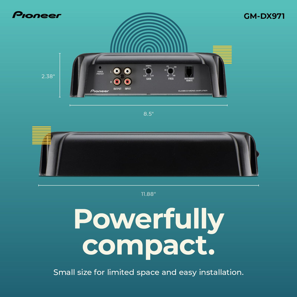 Pioneer GM-DX971 Class D Mono Subwoofer Amplifier