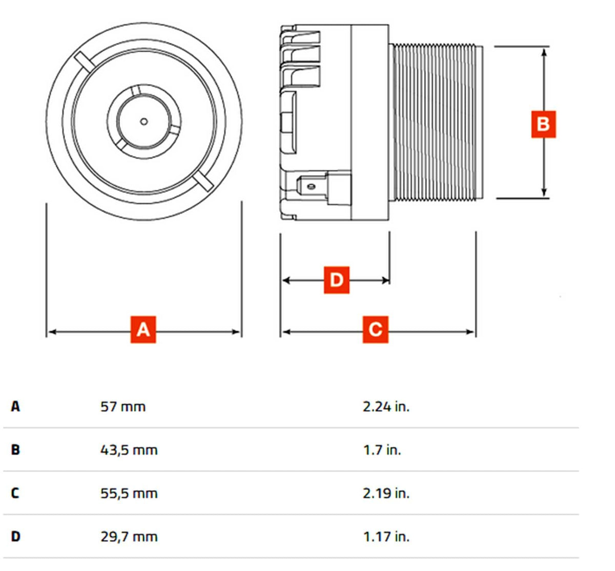 Hertz ST25KNEO-2 1.8" Compression Tweeter Kit