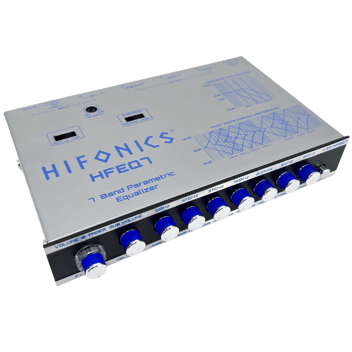 Hifonics HFEQ7 7-Band Half-DIN Car Audio Equalizer