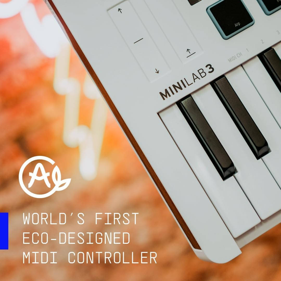 Arturia Minilab 3 Universal Midi Controller, Black/Orange