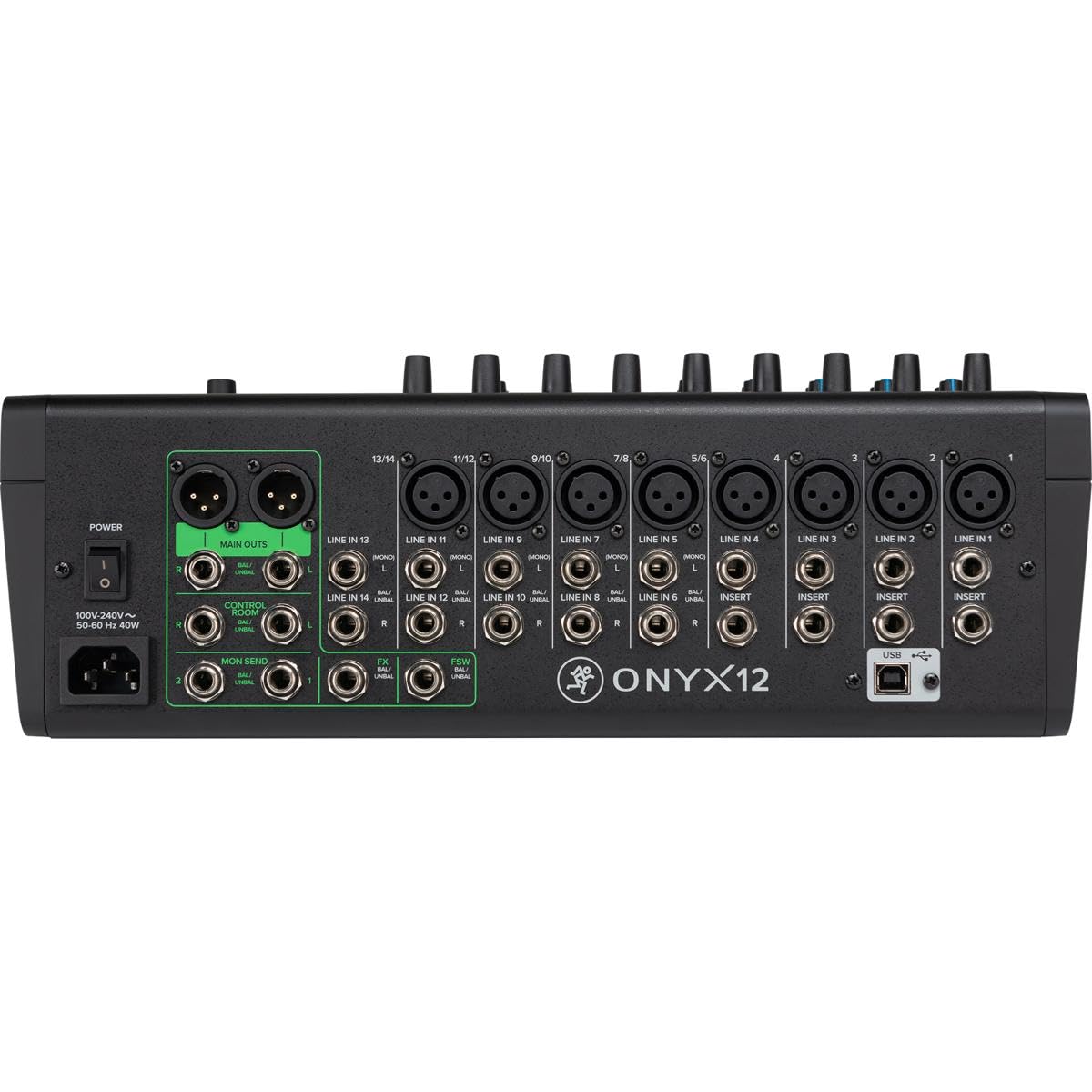 Mackie Onyx Series, 12-Channel Premium Analog Mixer With Multi-Track USB (Onyx12)