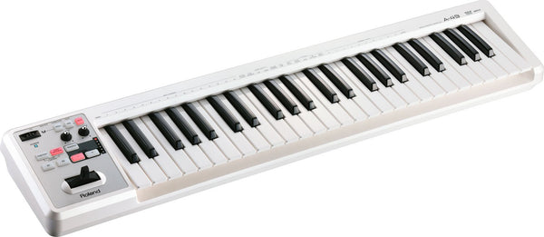 Roland Lightweight 49-Key Midi Keyboard Controller, White (A-49-WH)