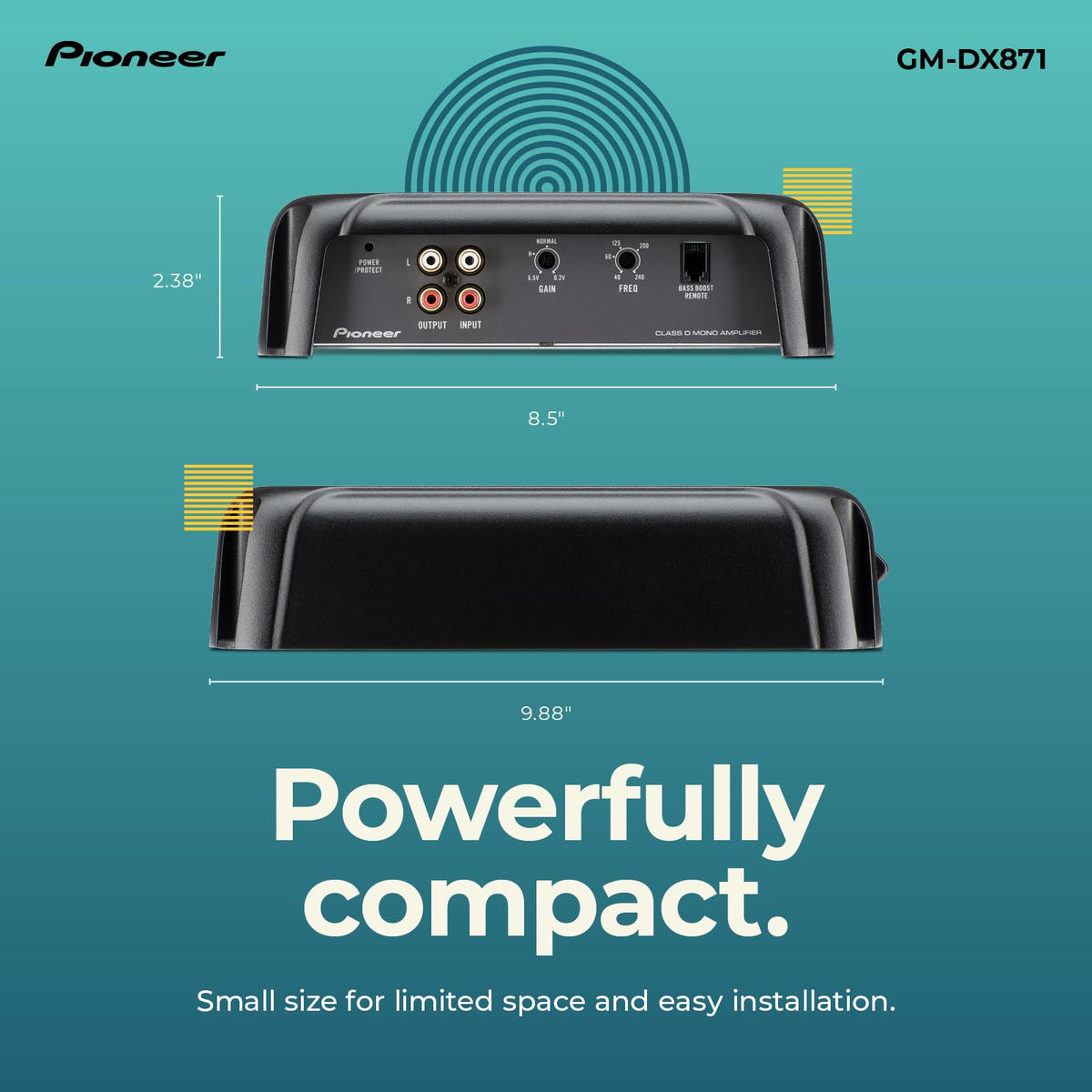 Pioneer GM-DX871 Class D Mono Subwoofer Amplifier