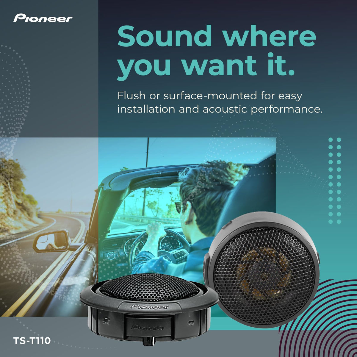 Pioneer TS-T110 7/8" Hard Dome Tweeters