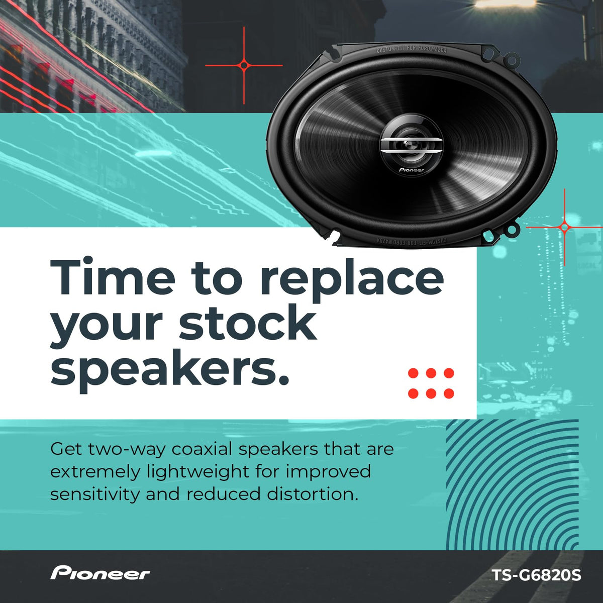 Pioneer TS-G6820S 6x8" 2-Way Coaxial Speakers