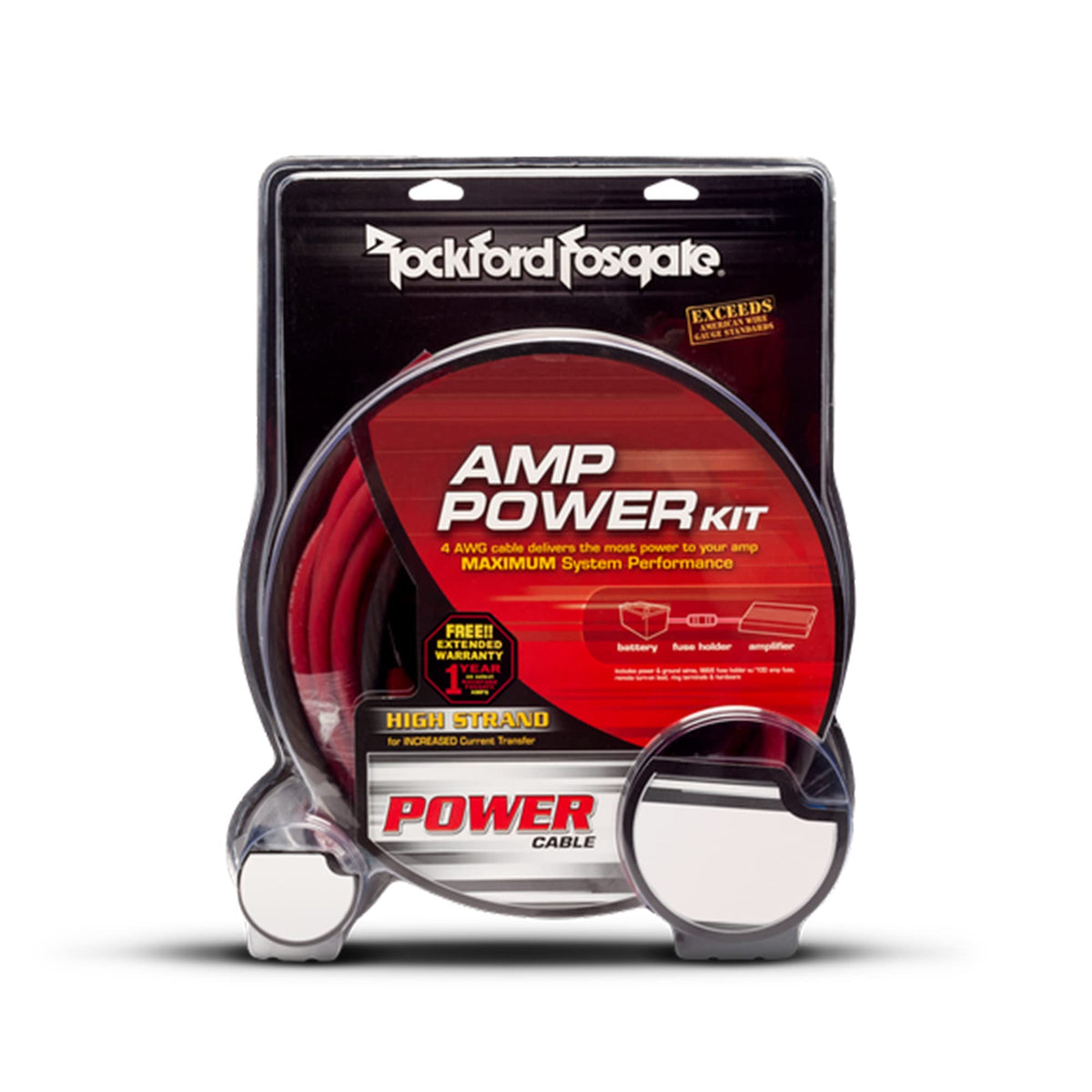 Rockford Fosgate RFK4I 4 AWG Power & Signal Installation Kit