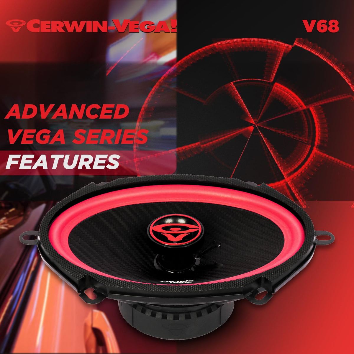 Cerwin-Vega V68 6" x 8" 2-Way Coaxial Speakers