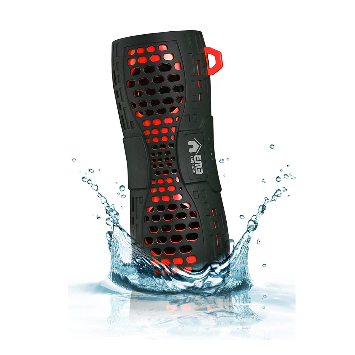 Emb ES900BT Water Resistant Super Loud Portable Bluetooth Speaker (Red)