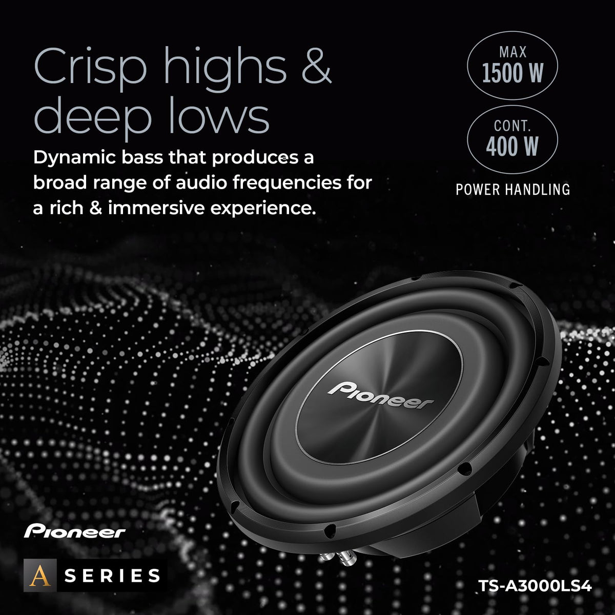 Pioneer TS-A3000LS4 12" Shallow-Mount Subwoofer