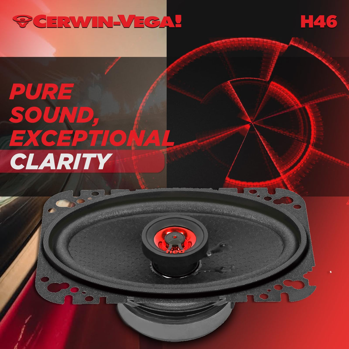 Cerwin-Vega H46 4"x6" 2-Way Coaxial Speakers