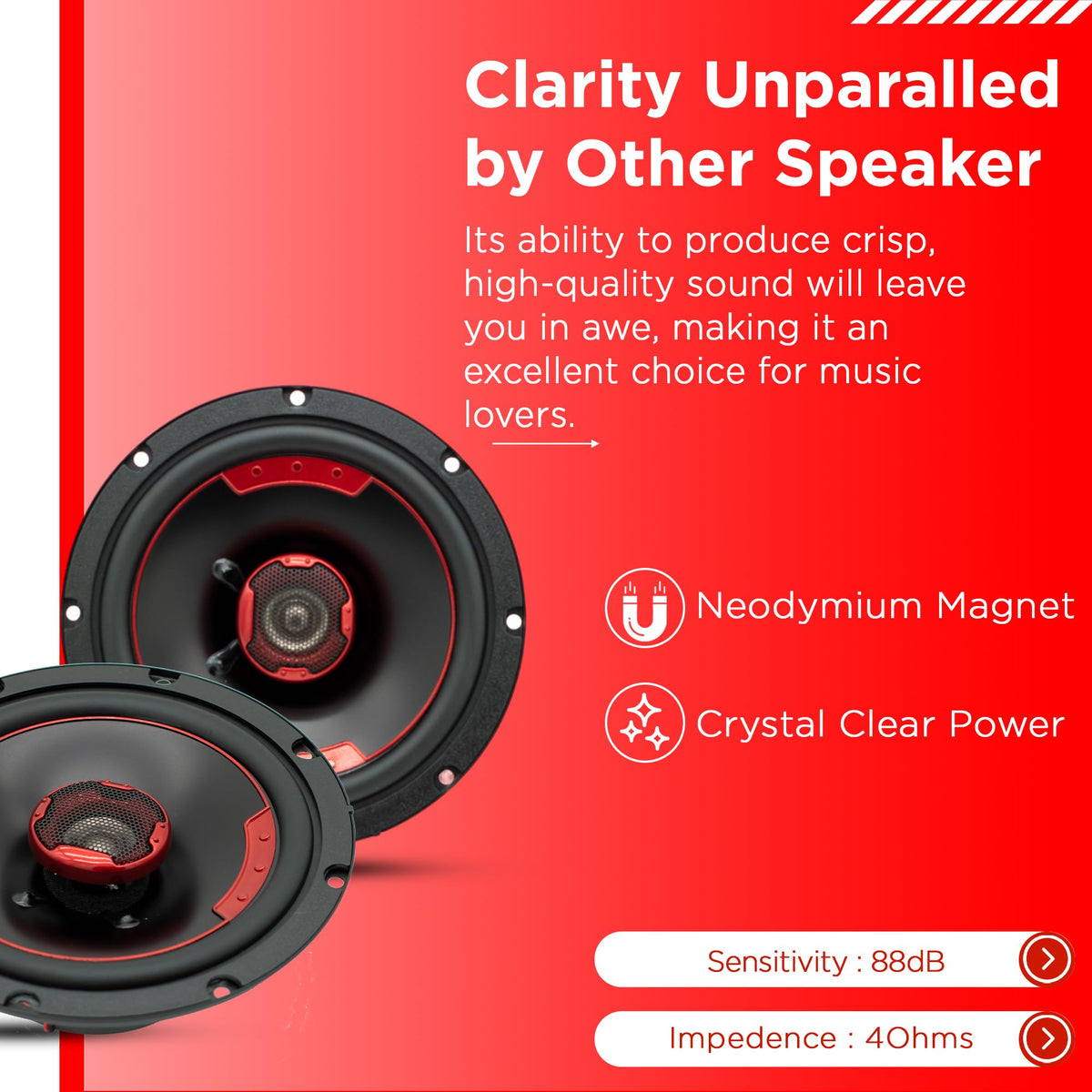 MB Quart XK2-116 6.5" 2-Way Coaxial Speakers