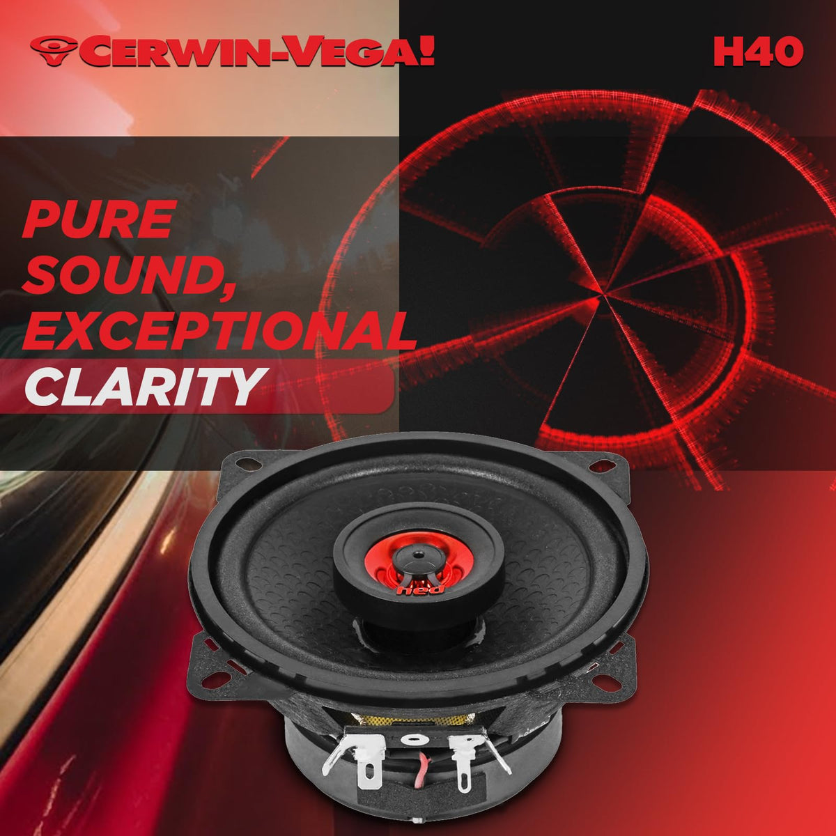 Cerwin-Vega H40 4" 2-Way Coaxial Speaker Set