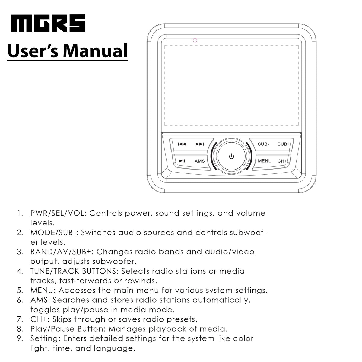 Gravity MGR5 Marine Digital Media Receiver