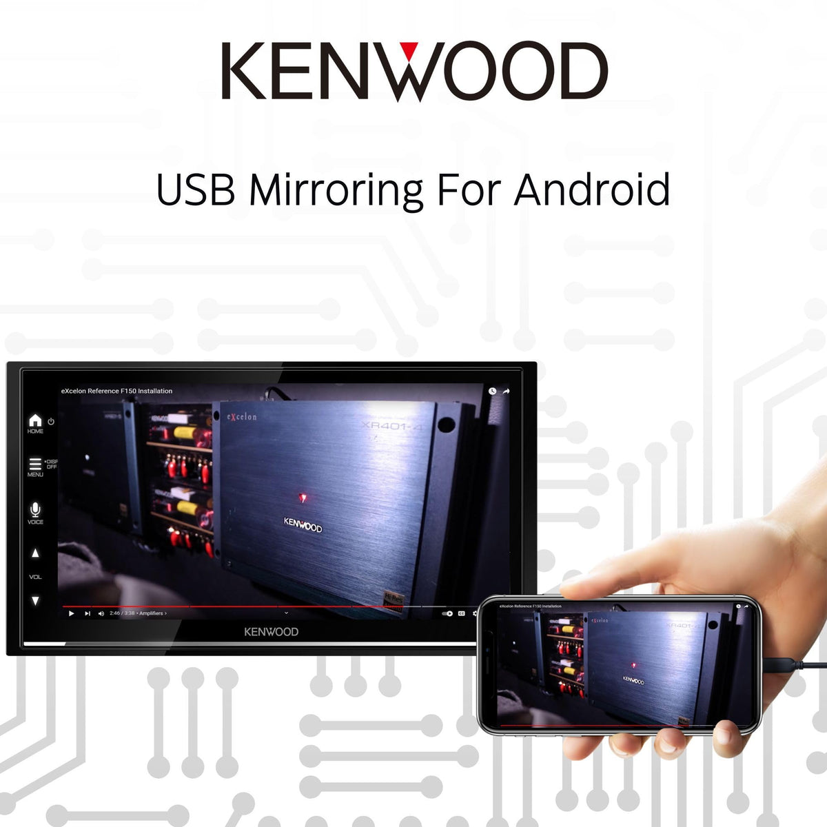 Kenwood DMX8709S 6.8" Double DIN Receiver with Wireless CarPlay