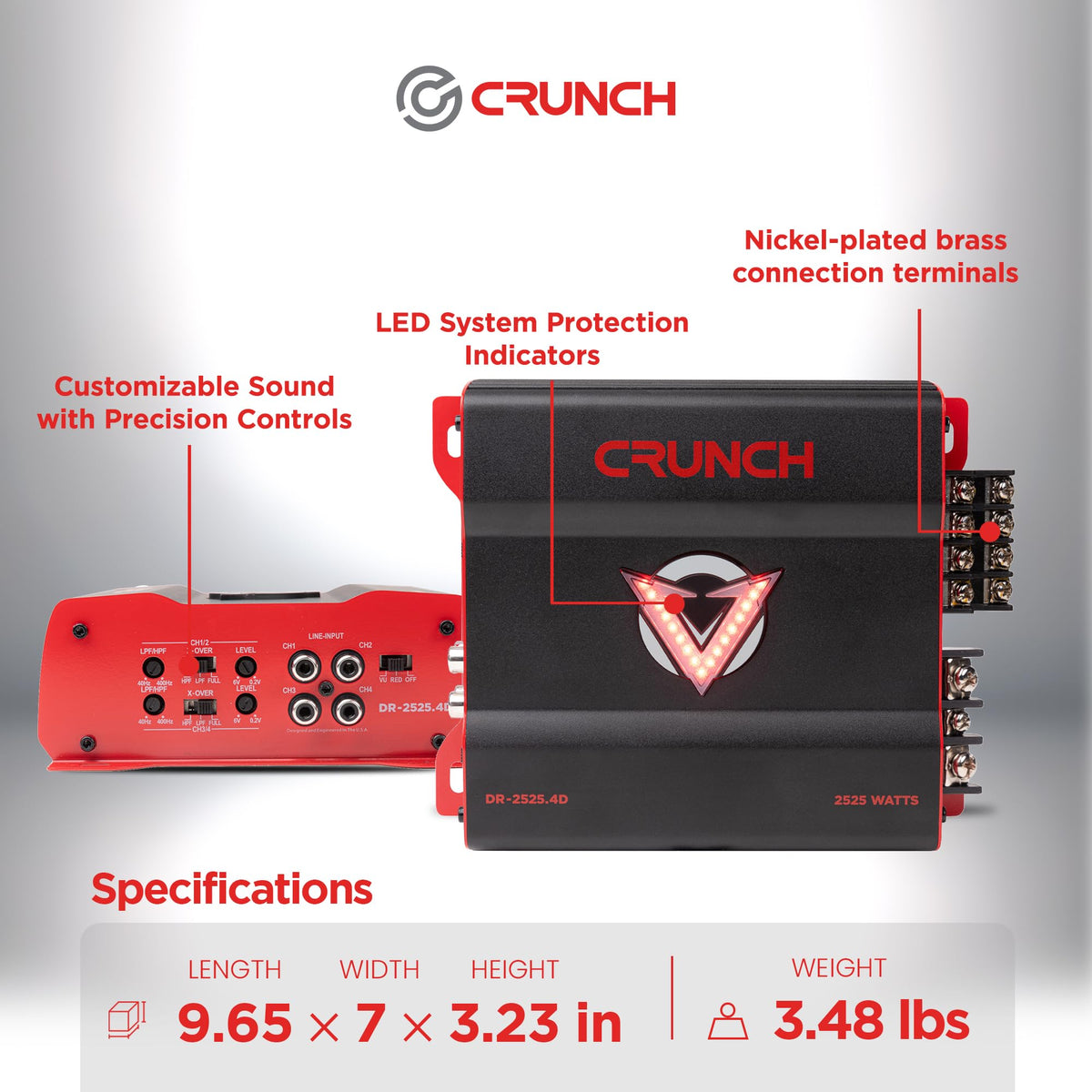 Crunch DR-2525.4D 4-Channel Class D Car Amplifier
