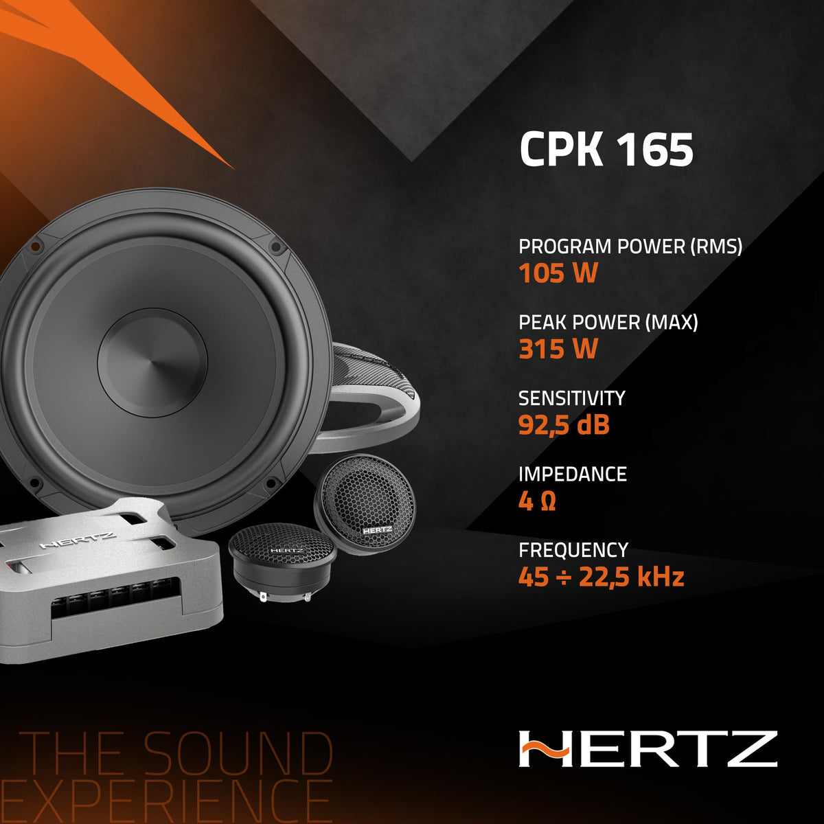 Hertz CPK 165 6.5" Two-Way Component Speaker System