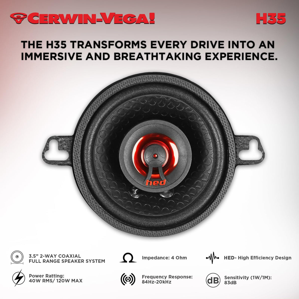 Cerwin-Vega H35 3.5" 2-Way Coaxial Speakers