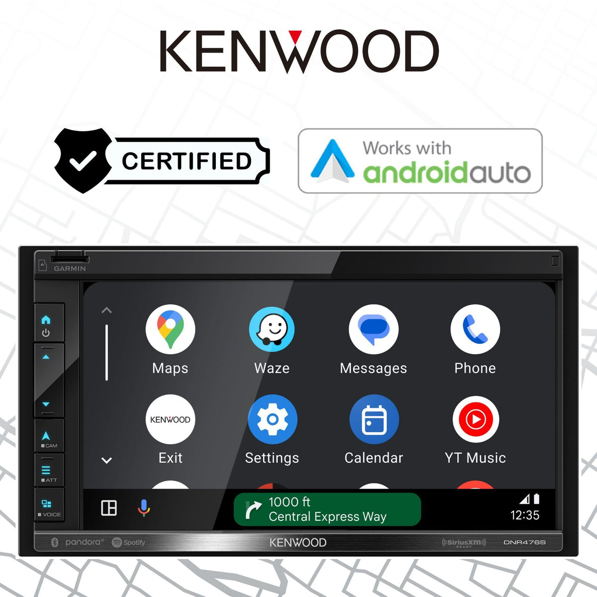 Kenwood DNR476S 6.8" Double-DIN Navigation Receiver