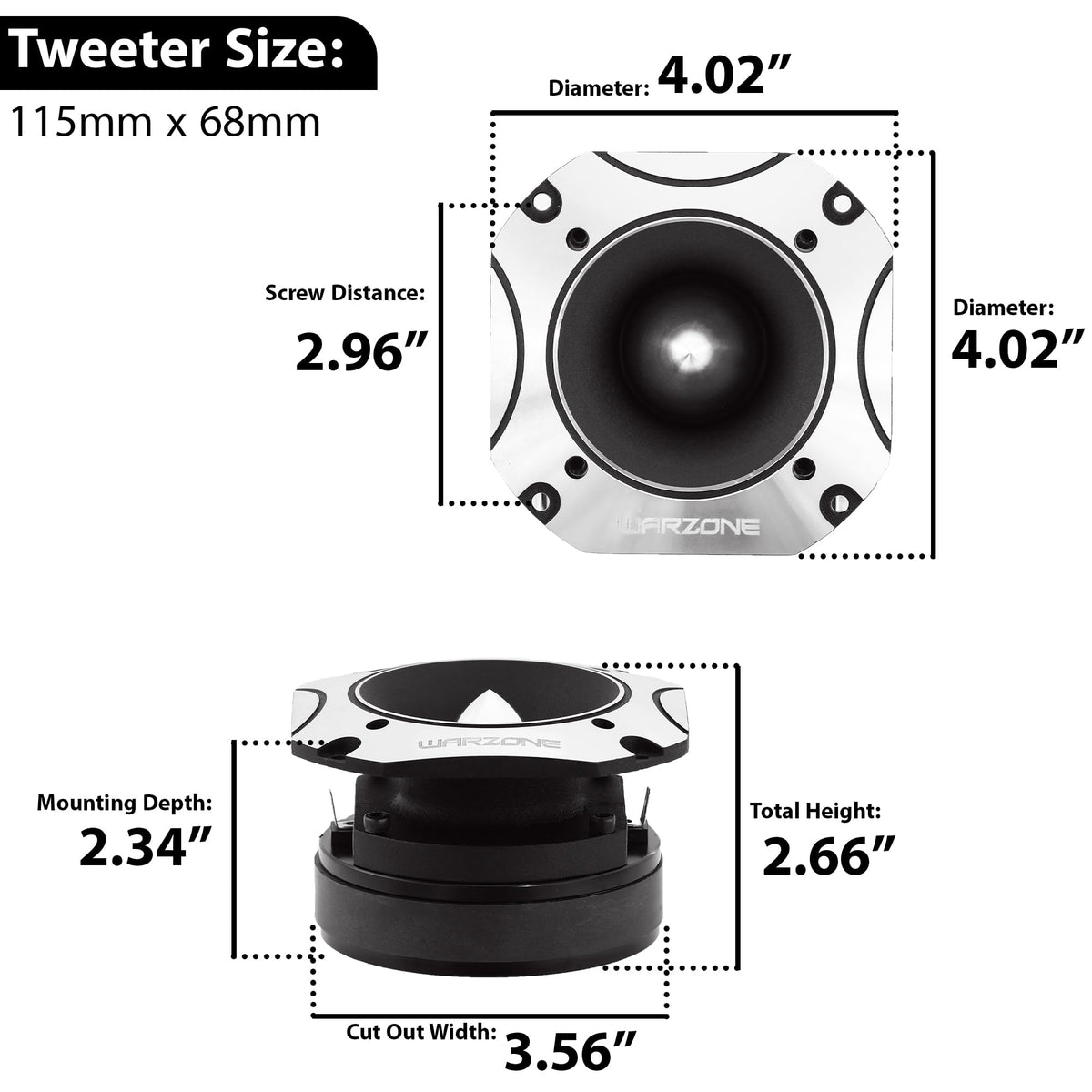 Warzone WZ60TW 4.02" Super Tweeter