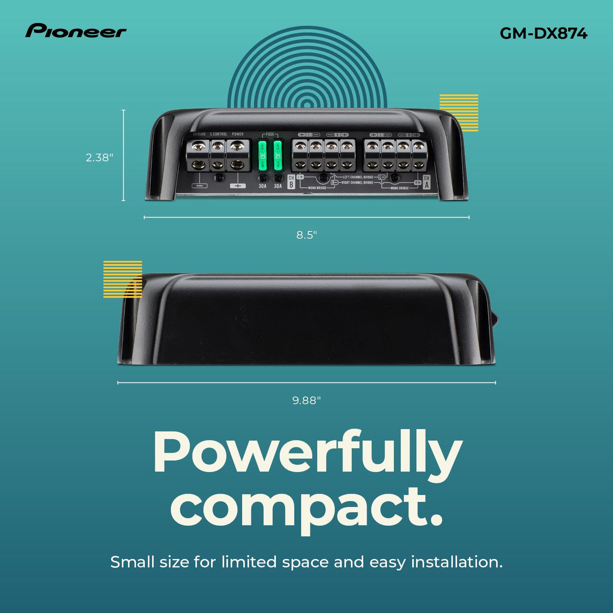 Pioneer GM-DX874 4-Channel Class-D Car Amplifier