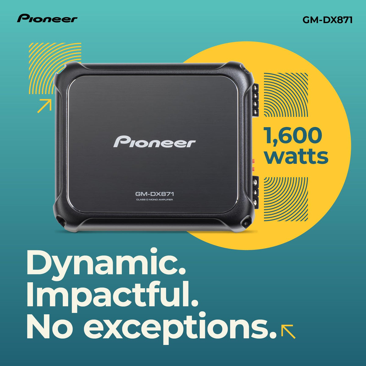 Pioneer GM-DX871 Class D Mono Subwoofer Amplifier