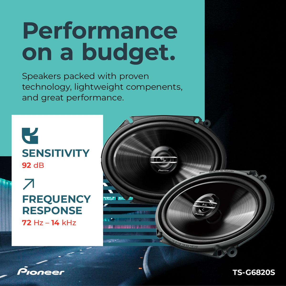 Pioneer TS-G6820S 6x8" 2-Way Coaxial Speakers