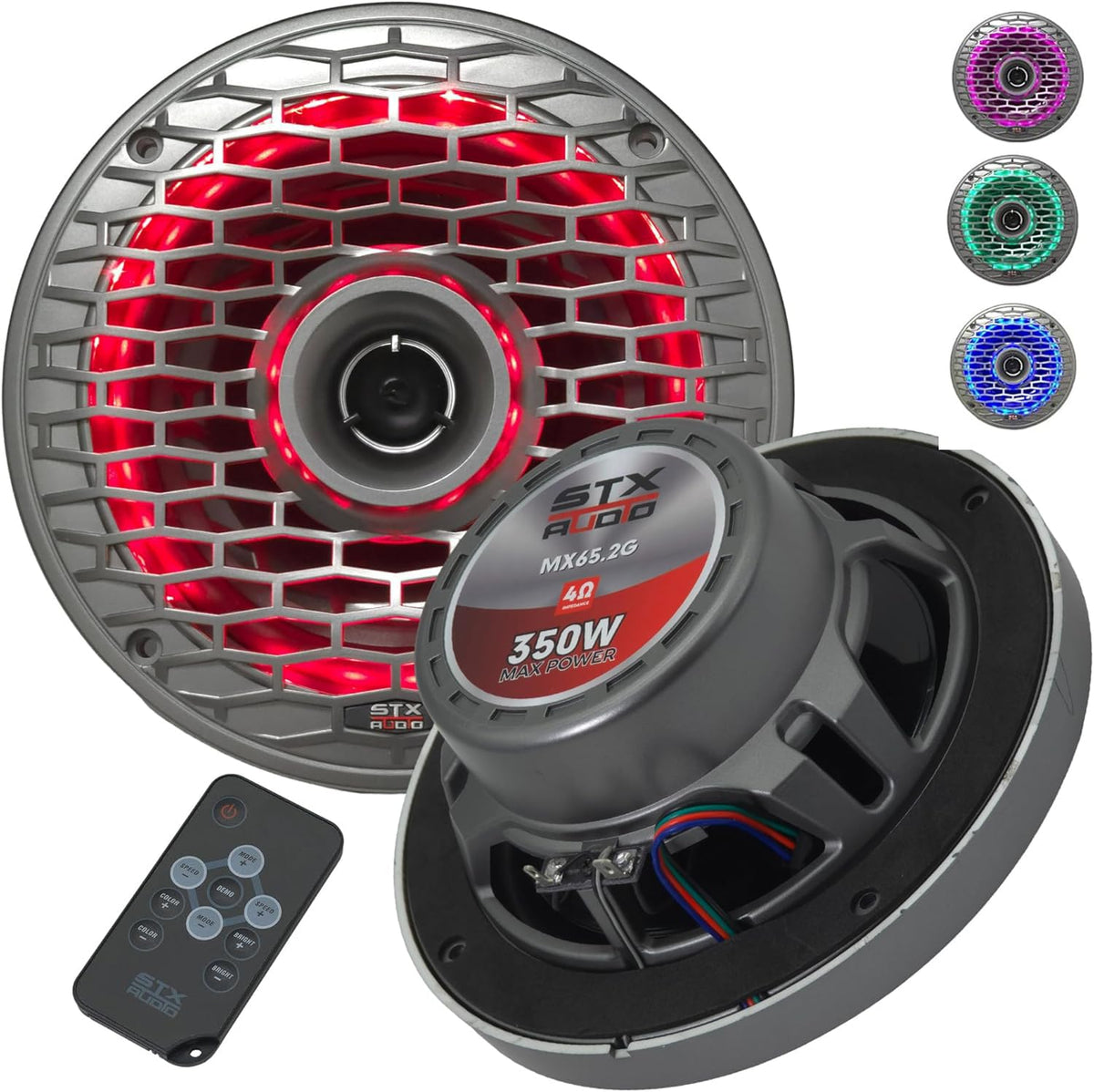 STX Audio MX65-2G 6.5" RGB LED Marine Speakers