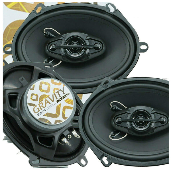Gravity SGR574 5x7/6x8 4-Way Coaxial Car Speakers