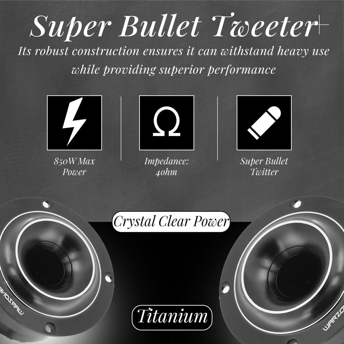 Warzone WZ35TW 3.8" Super Tweeter Speakers