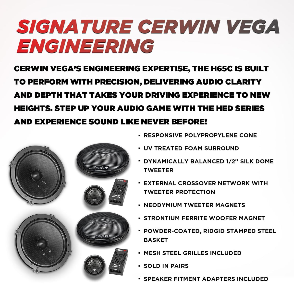Cerwin-Vega H65C 6.5" 2-Way Component Speaker Set