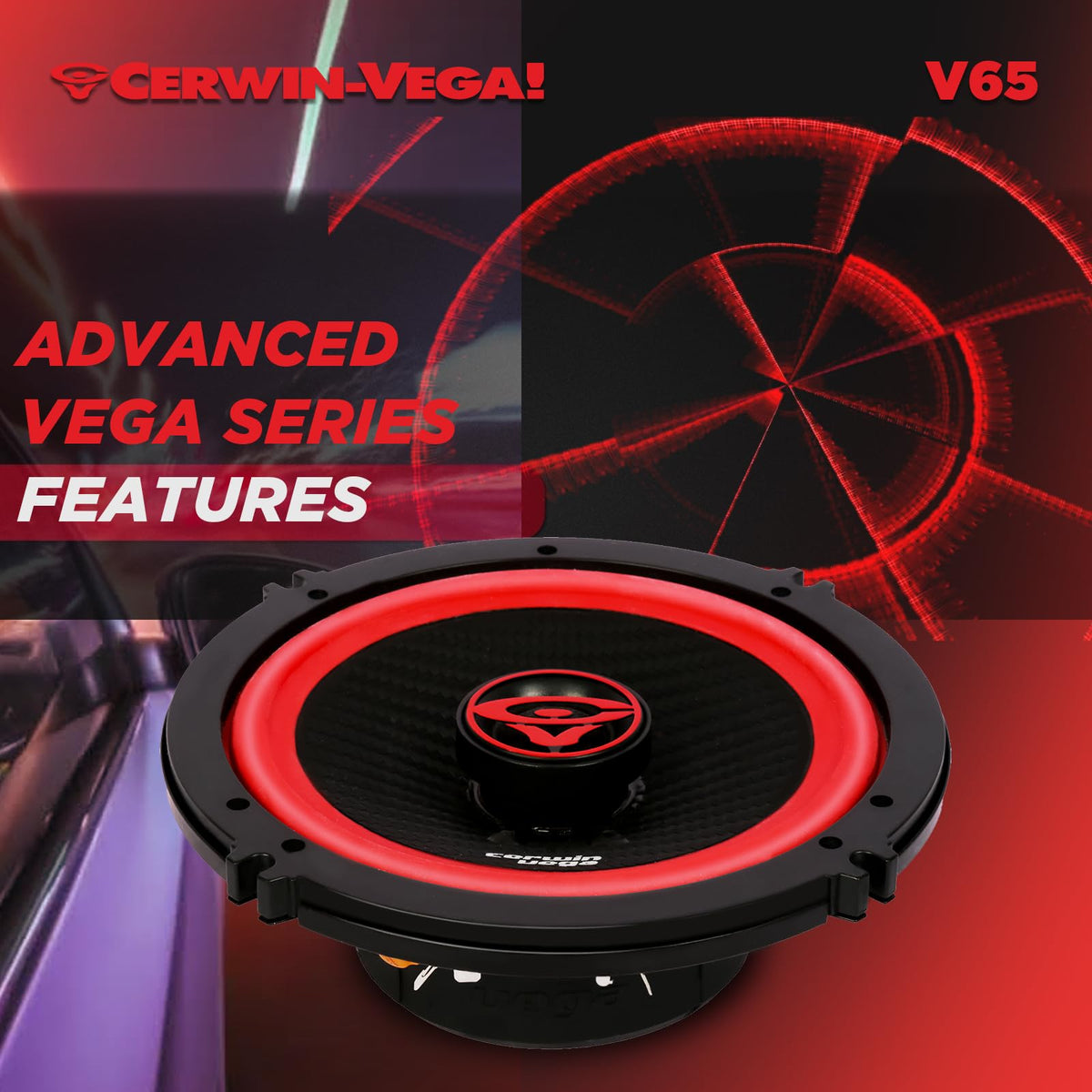 Cerwin Vega CER-V65 6.5" 2-Way Coaxial Speakers