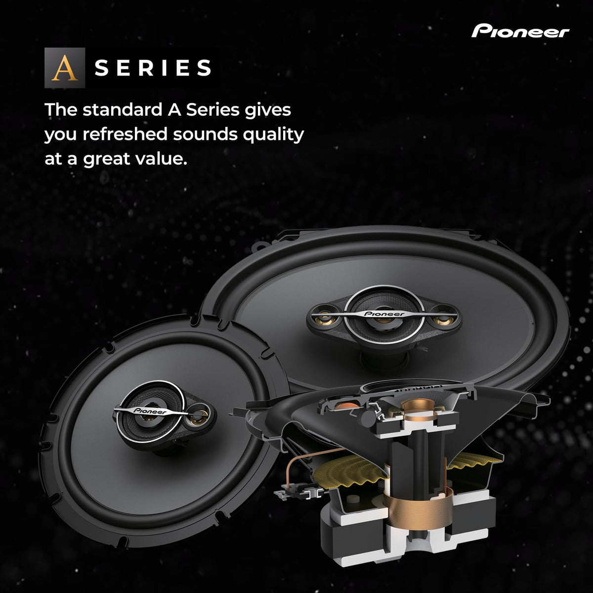 Pioneer TS-A1371F 5.25" 3-Way Coaxial Speakers