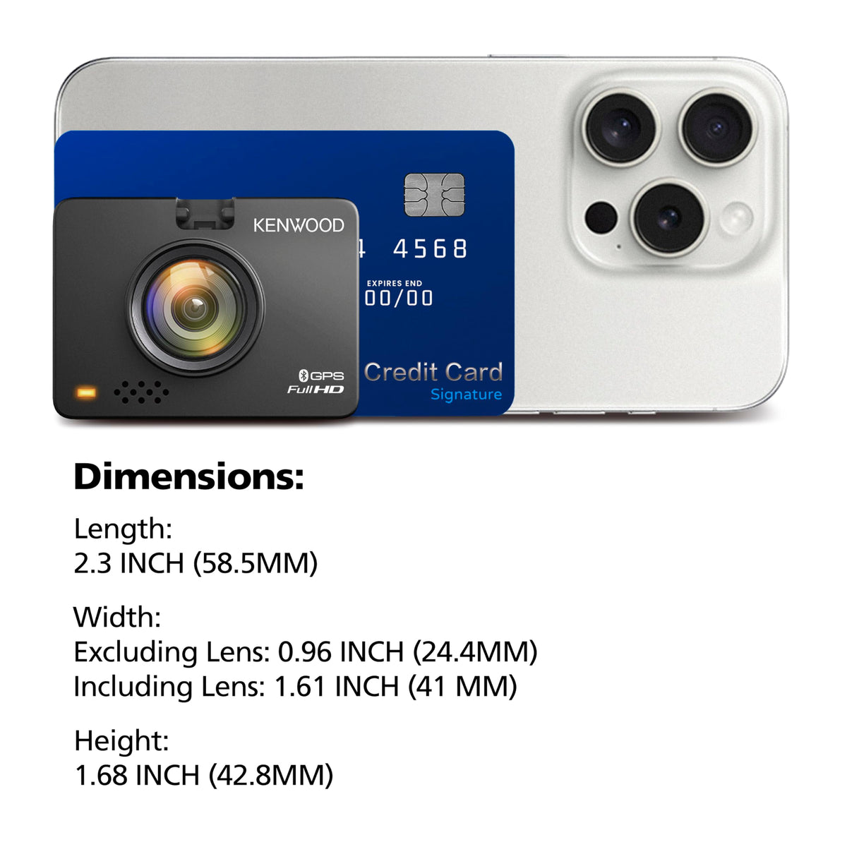 Kenwood DRV-A310W Full HD GPS Dash Camera