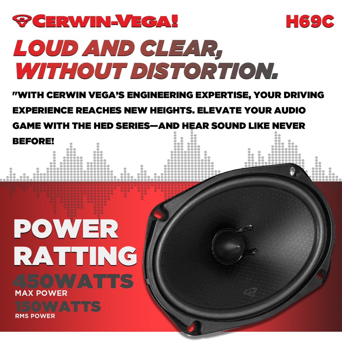 Cerwin-Vega H69C 6×9" 2-Way Component Speaker Set
