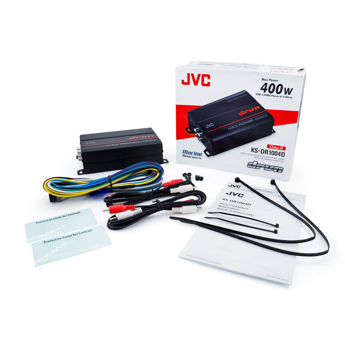 JVC KS-DR1004D Compact 4-Channel Class D Amplifier