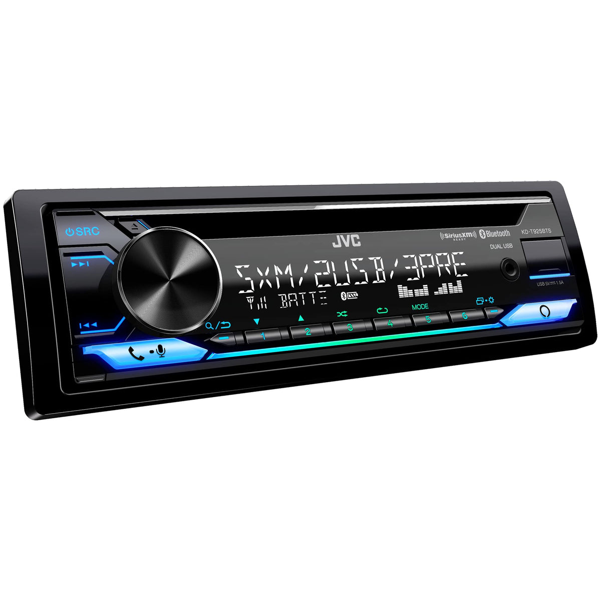 JVC KD-T925BTS Single DIN CD Receiver with Bluetooth