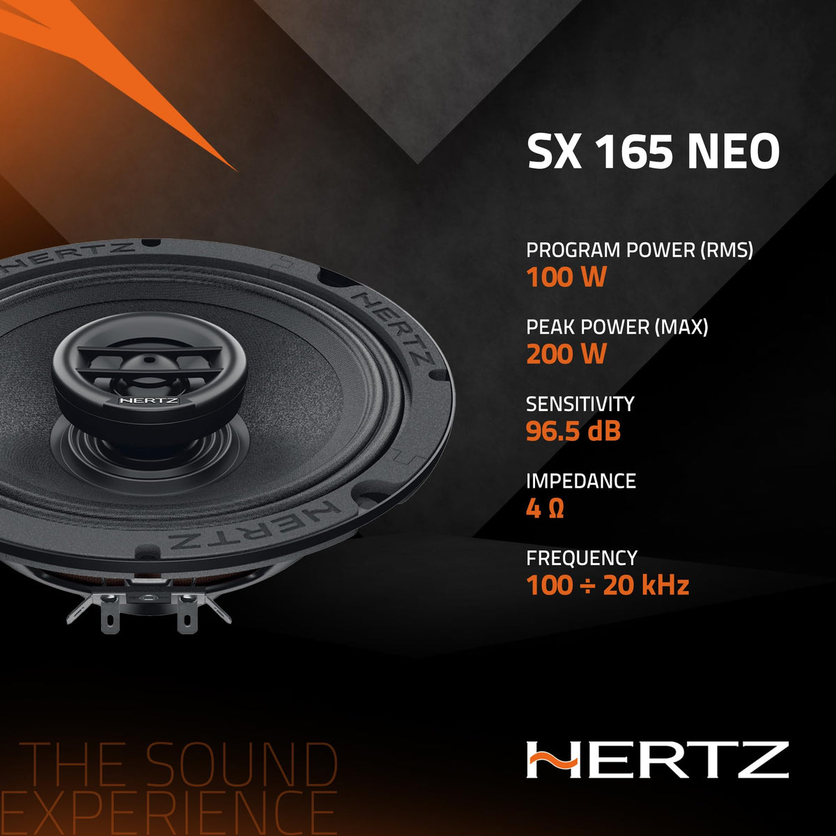 Hertz SX 165 NEO 6.5" Two-Way SPL Coaxial Speakers