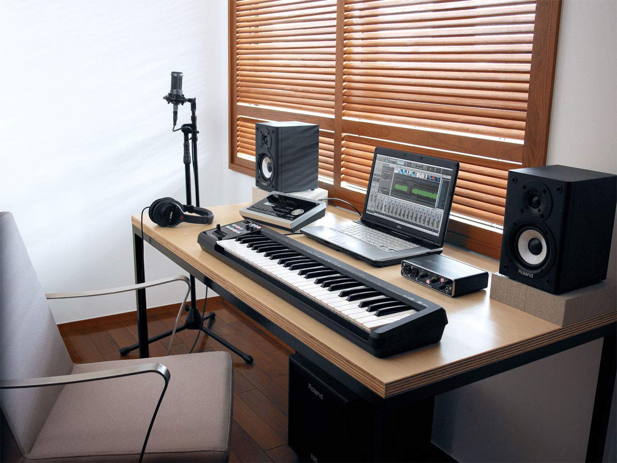 Roland Lightweight 49-Key Midi Keyboard Controller, Black (A-49-BK)