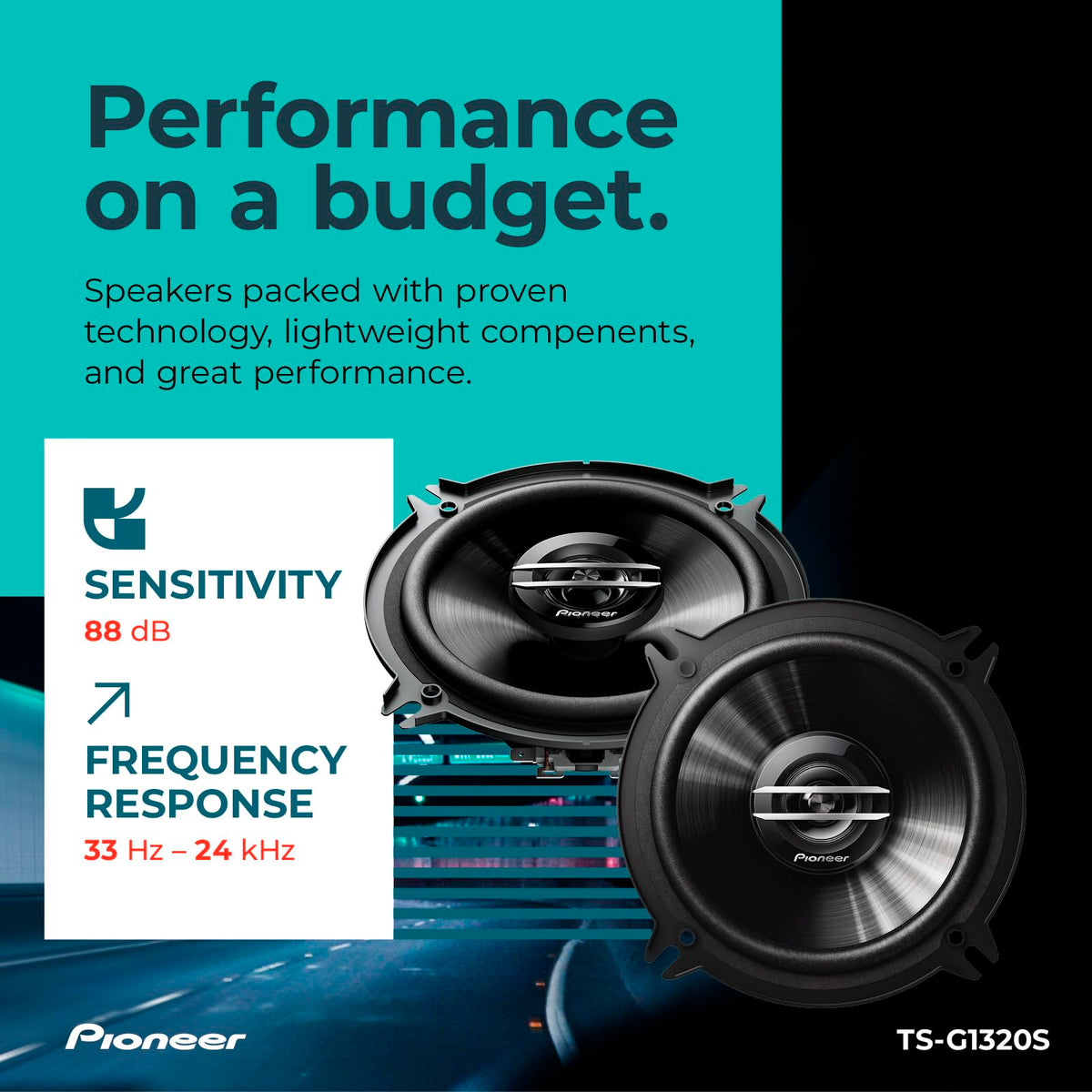 Pioneer TS-G1320S 5.25" 2-Way Coaxial Speakers