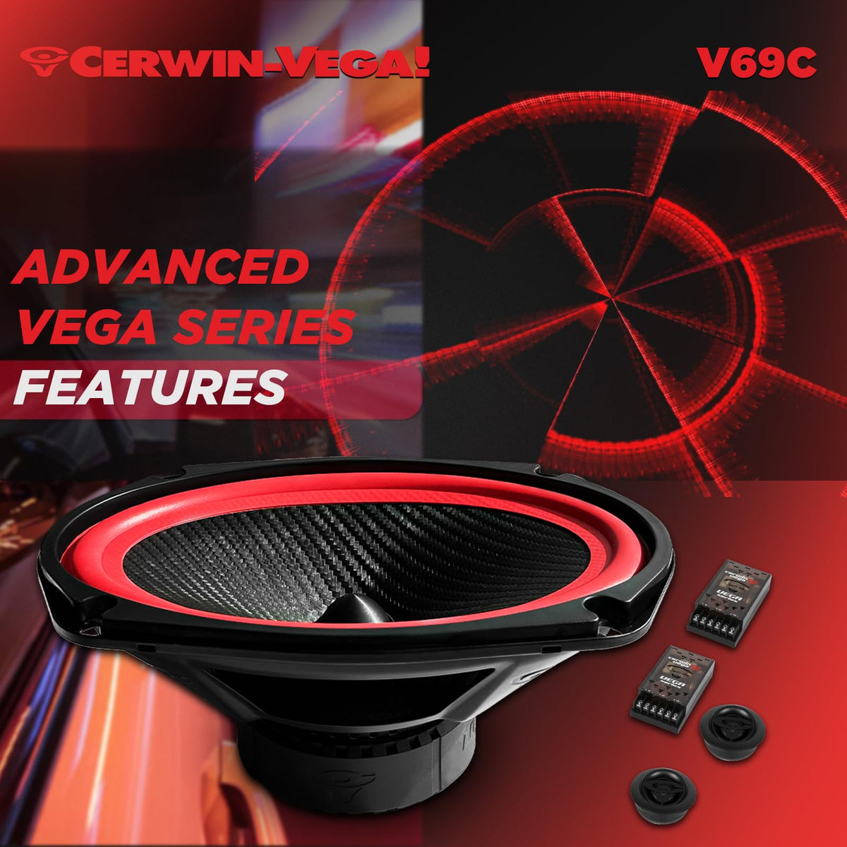 Cerwin-Vega V69C 6" x 9" 2-Way Component Speakers